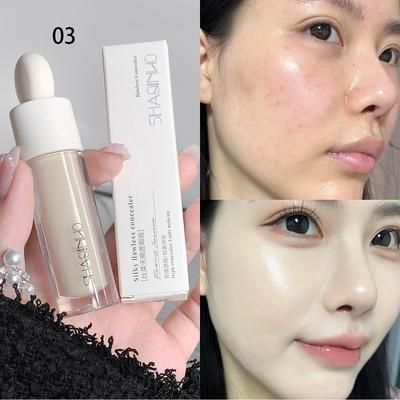 Silky Full Coverage Concealer, Cover Acne Marks & Spots, Dark Eye Circles, Face Brightening, Skin Whitening Concealer 03