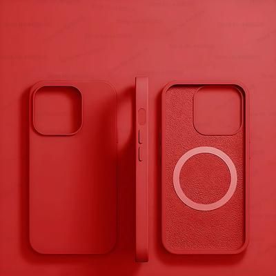 MagSafe Liquid Silicone Magnetic Case For IPhone 16 15 14 13 12 11 Pro Max | Wireless Charging & Shockproof red for Iphone 12