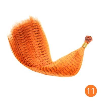 Feather Hair Extension, Tip Rainbow Synthetic Hairpiece, Fake Feather Hair For Women Kids Styling Or Cosplay 11 40cm (15.75in)