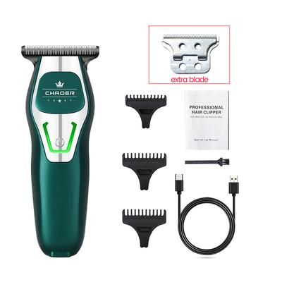 Professional T Blade Hair Trimmer For Men, Rechargeable Electric Clipper, Beard Shaver, Barber Haircut Machine Grooming green One Blade