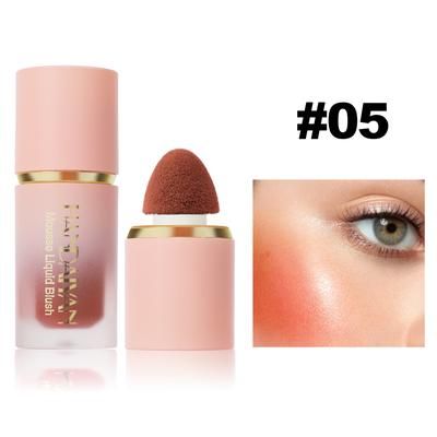 HANDAIYAN 6 Colour Matte Liquid Blush Easy To Apply, Long Lasting, Waterproof Blush With Sponge Brush Head 25407 05