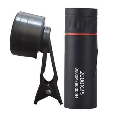 2000X25 HD Pocket Monocular Compact Travel Telescope For Bird Watching, Hiking & Concerts with Phone Clip