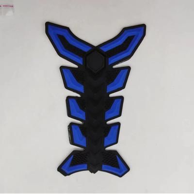 3D Rubber Gas Fuel Oil Tank Pad Protector, Universal Motorcycle Tank Sticker blue