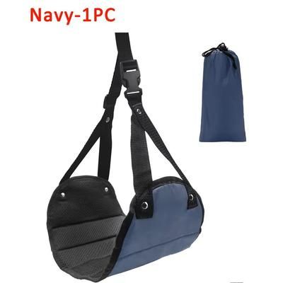 Adjustable Travel Foot Hammock With Airplane And Office Footrest 1 Or 3 Pack navy 1pc