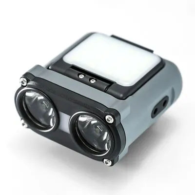 Rechargeable Owl Headlamp Bright LED Flashlight For Hunting, Biking & Fishing Rotating Headlight owl Grey