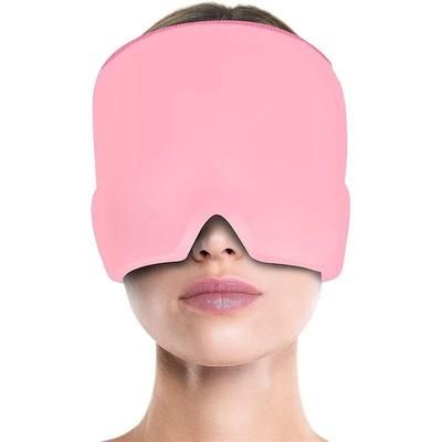 Gel Ice Headache Relief Hat Cold Therapy Cap pink