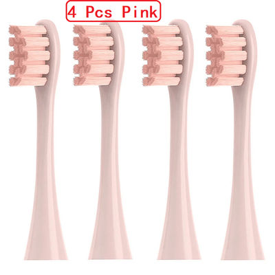 Soft DuPont Replacement Brush Heads Compatible With Oclean Sonic Electric Toothbrush 4 Pcs Pink