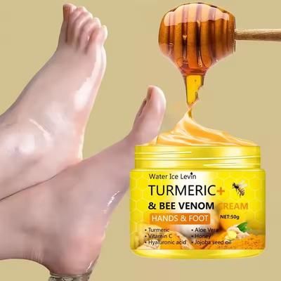 Turmeric Bee Venom Foot And Hand Repair Cream For Dry Cracked Skin Turmeric Bee Venom Foot And Hand Repair Cream For Dry Cracked Skin