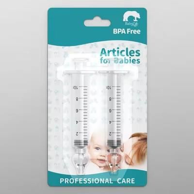 Gentle Baby Nasal Cleaner Syringe Set For Infants And Toddlers transparent