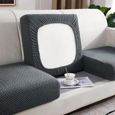 Thick Jacquard Elastic Sofa Seat Cover Protector dark Grey plus Size (m) 1pc