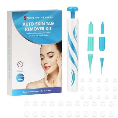 2 in 1 Skin Tag And Mole Remover Kit Safe, Painless At Home Wart Removal Device blue