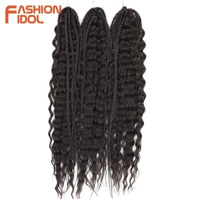 Ariel Hair Water Wave Crochet Braids, Synthetic Twist Curly Hair Ombre Blonde Brown Deep Wave Braiding Hair Extensions 4 24inches 60cm