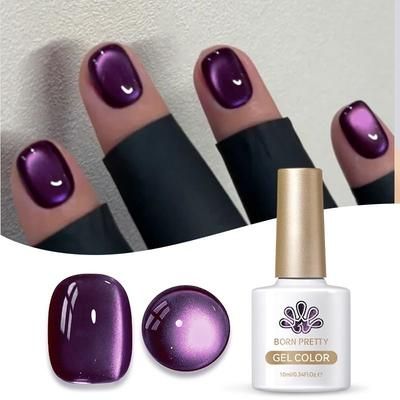 Cat Eye Magnetic Gel Polish Black Glass Shine For Winter Nail Art 60216 4 aw04