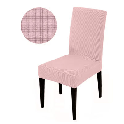 FlexFit Universal Elastic Chair Cover For Dining And Living pink