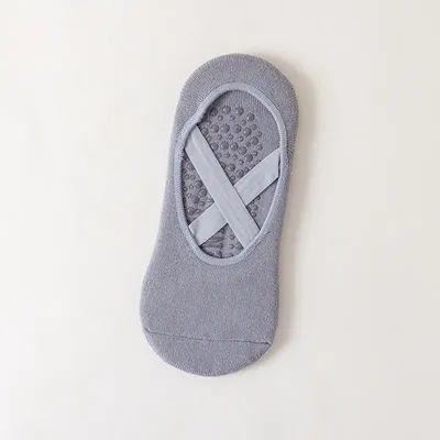 Anti Slip Yoga Socks For Women, Backless Silicone Pilates Ballet Socks, Breathable Bandage Dance Grip Socks For Studio rx y gray eur 35 40