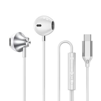 HiFi USB C Wired Earbuds With Mic In Ear Stereo Headphones For Samsung Galaxy S24 S23 S22 Ultra white Type C