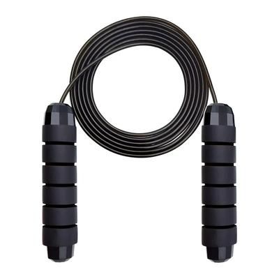 Ball Bearings Adjustable Tangle Free Speed Wire Jump Rope Workout & Slim Body Fitness Rope With Foam Handles black