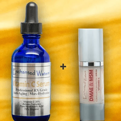 Advanced Vitamin C Serum With DMAE, MSM & Vitamin E, Anti Aging Wrinkle Treatment & Hydrating Cream Combo For Face Care Advanced Vitamin C Serum With DMAE, MSM & Vitamin E, Anti Aging Wrinkle Treatment & Hydrating Cream Combo For Face Care