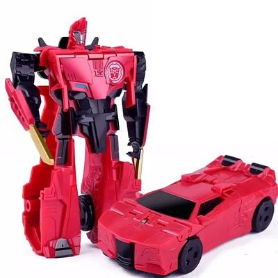 Metamorphic Toys Car Transforming Robot & Car Toy For Kids Educational Mini Action Figure Gift red