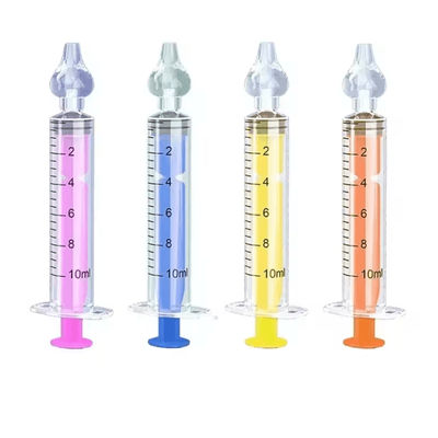 Silicone Baby Nasal Aspirator Reusable Infant Nose Cleaner Syringe And Nasal Irrigator 4 Pcs Mixed Color B