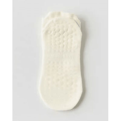 AirGrip Mesh Yoga Socks With Non Slip Sole milky White
