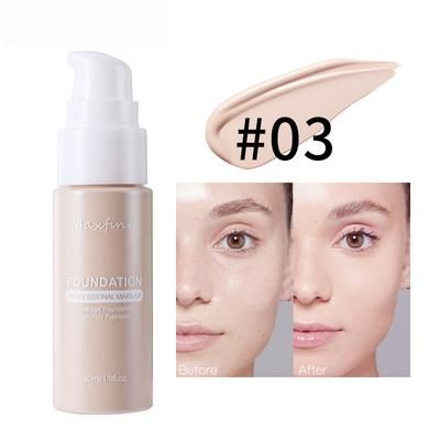 Lightweight Liquid Foundation With Full Coverage, Oil Control, Waterproof & Sweat Resistant Concealer 03