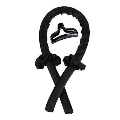 Silk Heatless Hair Curling Ribbon Kit Perfect Gift For Effortless Silk Curls Black
