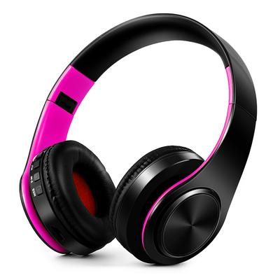 Gold Wireless Bluetooth Headphones For Men Gift, Stereo Headset With Built in MIC & 3.5mm AUX Jack For IPhone Samsung black Pink