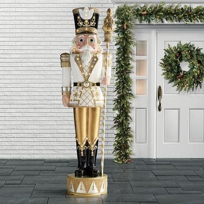 9 ft. LED Giant Nutcrackers - Christopher - Frontgate - Outdoor Christmas Decor