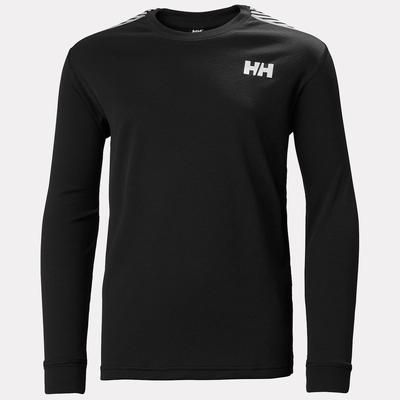Helly Hansen Juniors' LIFA® ACTIVE Stripe Crew Base Layer Black 16