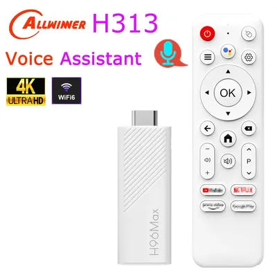 H96 Max H313 Android TV Stick Quad Core 4K Wifi 2.4G Voice Assistant RAM 2GB ROM 16GB Game Media Player Smart TV Box