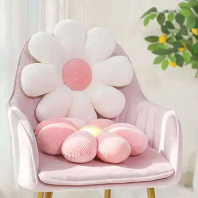 Oreiller tournesol, coussin de siège marguerite, tapis de fleurs, tapis de bureau, tapis en peluche, cadeau de Noël, Halloween, cadeau de Thanksgiving