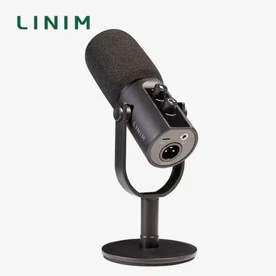 Linim PD11 Dynamic USB/XLR Microphone with Gain Knob/Touch-mute/Headphone Jack,Recording Mic for PC Sound Card Streaming