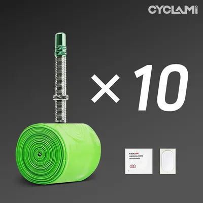 10 Pcs CYCLAMI Ultralight Bike TPU Inner Tube 700C 18 23 25 28 30 32 Road Bicycle TPU Material Tire French Metal Presta Valve