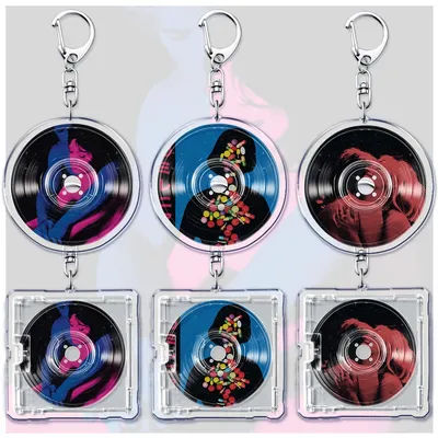 TV Girl Playlist Cover Songs Keychains for Women Accessories Who Really Cares French Exit Album Music CD Disc Keyring Fans Gifts