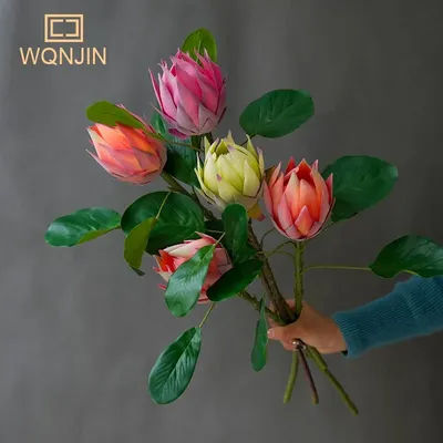 1PC NEW Simulation Plush Emperor Flower Wedding Decoration Home Flower Arrangement Accessories Simulation Flower
