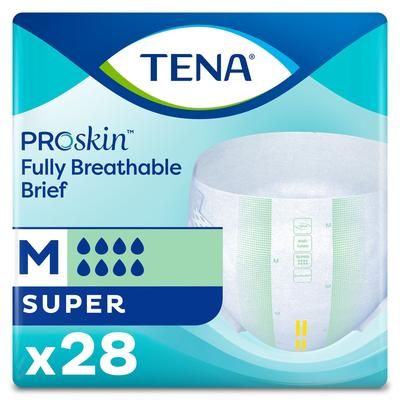 TENA ProSkin Super Unisex Adult Incontinence Brief Medium Disposable Heavy Absorbency (362657_CS)