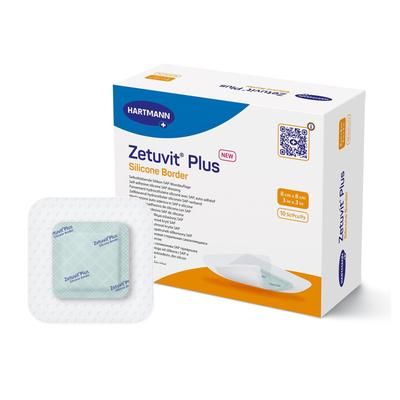 Zetuvit Plus Silicone Border Super Absorbent Dressing Silicone Adhesive 3 X 3 Inch Square (1235836_BX)