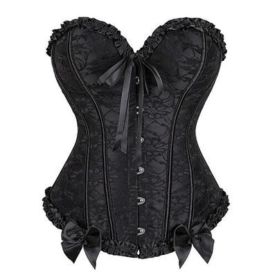 Rococò Punk Gotico Vittoriano Corsetto Corsetto Overbust Ragazza gotica Pizzo Floreale Costume Per donna Halloween Carnevale Performance Feste Adulti Corsetto