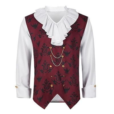 Rococò Vittoriano Steampunk Costume da festa Gilet Vampiro Nobile Costume Per uomo Reale Halloween Carnevale Performance Feste LARP Adulti Top