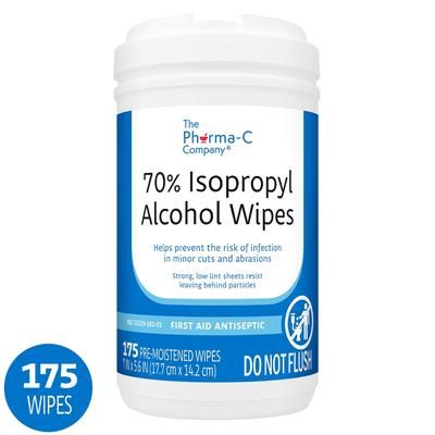 The Pharma-C Company Antiseptic Skin Wipe Isopropyl Alcohol Towelette Canister (1250441_CS)
