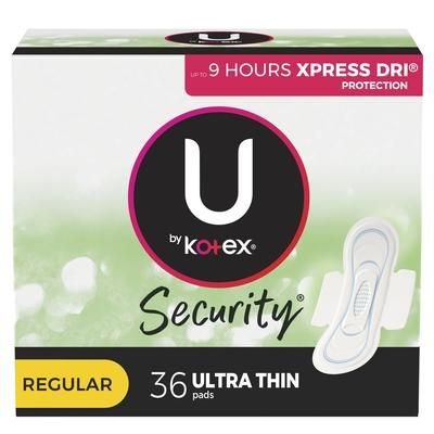 U by Kotex Security Feminine Pad Ultra Thin with Wings Regular Absorbency (1184197_PK)