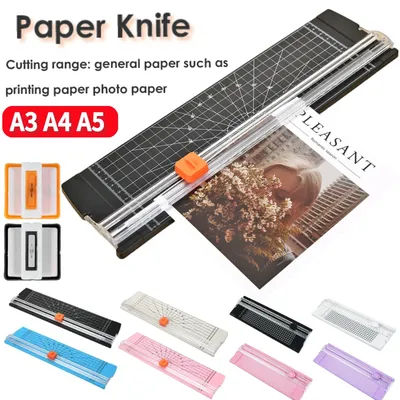 A3 A4 Paper Cutter Photo Kraft Paper Trimmers Plastic Base Card Cutting Blades Multi-function Office Home Tools Black