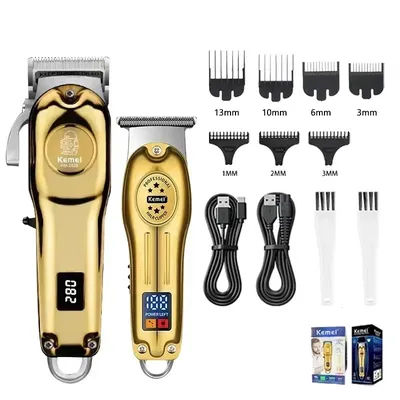 Hair Clippers Kemei Professional Electric Beard Clipper Rechargeable Men's Shaver Hair Trimmer Kit Men KM-2628 KM-678 KM-2024