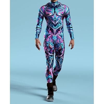 Costume di Carnevale Tuta Intera Costumi zentai con motivi Costume Cosplay Body Stampa Costume Sexy Halloween Per uomo Per donna Costume per Feste Performance Mascherata Adulti