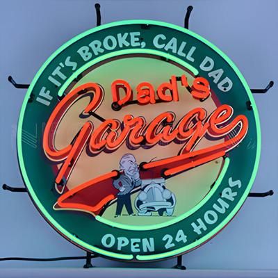 Neonetics Dad's Garage 24-Inch Neon Sign