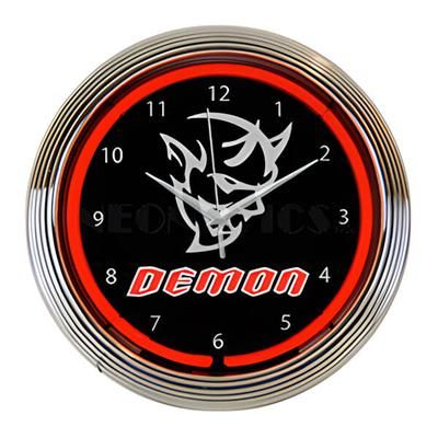 Neonetics 15-Inch Dodge SRT Demon Red Neon Clock