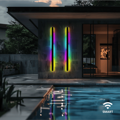 Haylen RGB (Smart Lights) | Waterproof RGB Wall Light | 47â€™â€™ / 120 Cm / Full Color Spectrum + 358 Effects / Smart App + Remote Control | Outdoor Lighting | MOD LIGHTING