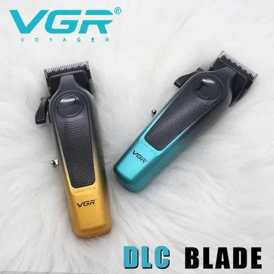 Professional Hair Clipper DLC Blade Cordless LED Display Hair Cutting Machine Electric Haircut Clipper for Men VGR V-196