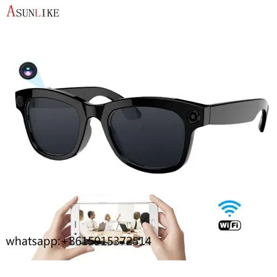 TLCRETE 2025 Occhiali da sole intelligenti alla moda con fotocamera 4K Scatta foto Video 230mah ChatGPT Chiamate telefoniche Bluetooth Musica Smart AI Gl